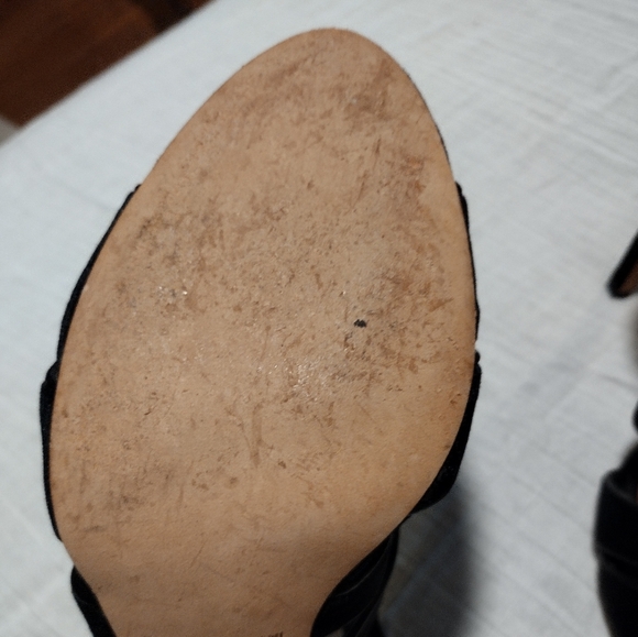 Black Velvet Antonio Melani Strappy Heels - Picture 8 of 10